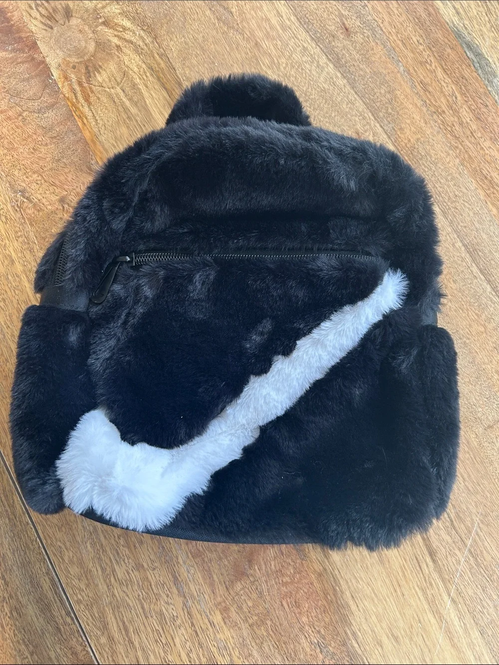 Cute Nike fuzzy mini backpack